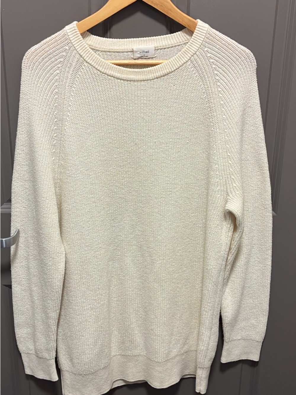 Wilfred Cream Longlines Textured Sweater